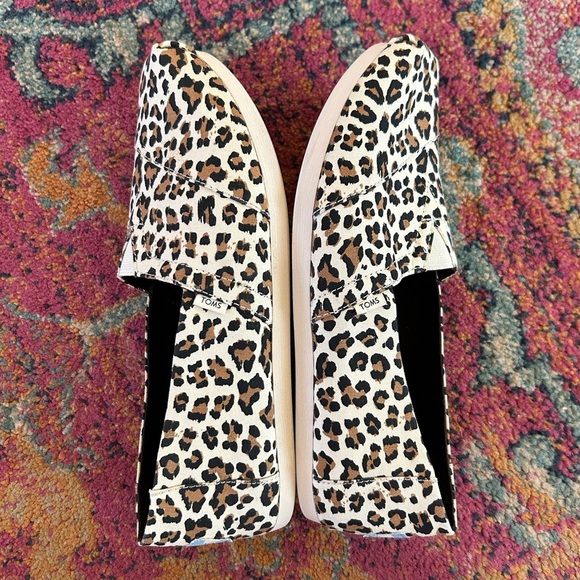 Toms | Women’s cream/black/brown Alpargata Animal Print Casual Slip-On Shoes 7.5 - Picture 9 of 15